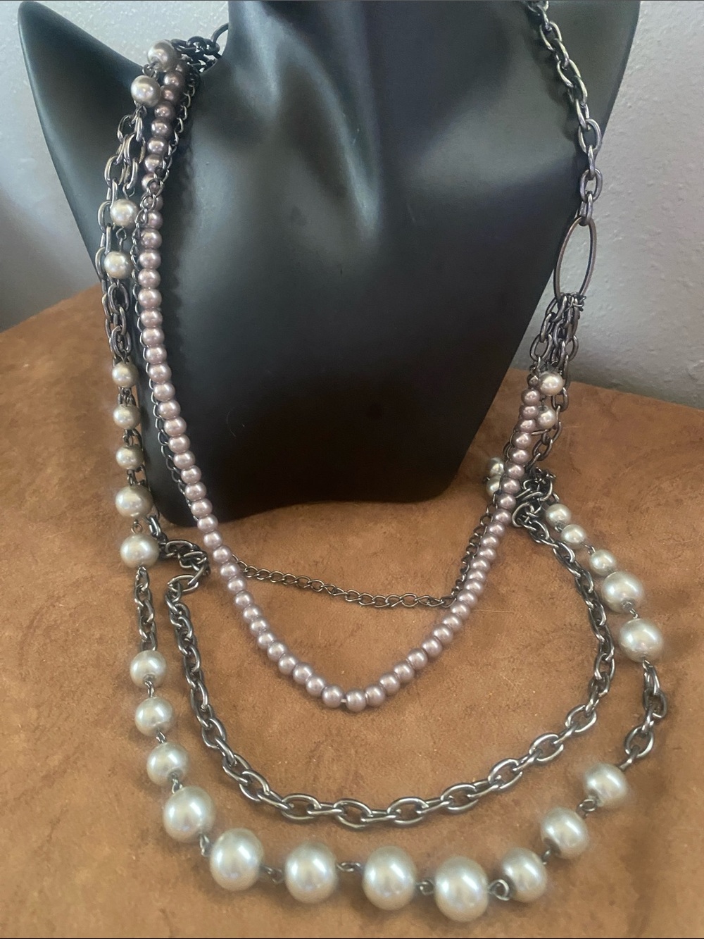 Multi-strand freshwater baroque pearls, Delicate White Teardrop Pendant Necklace - Picture 11 of 11